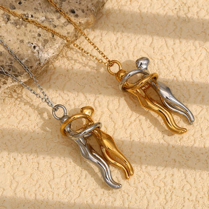 Couple Hug Necklace
