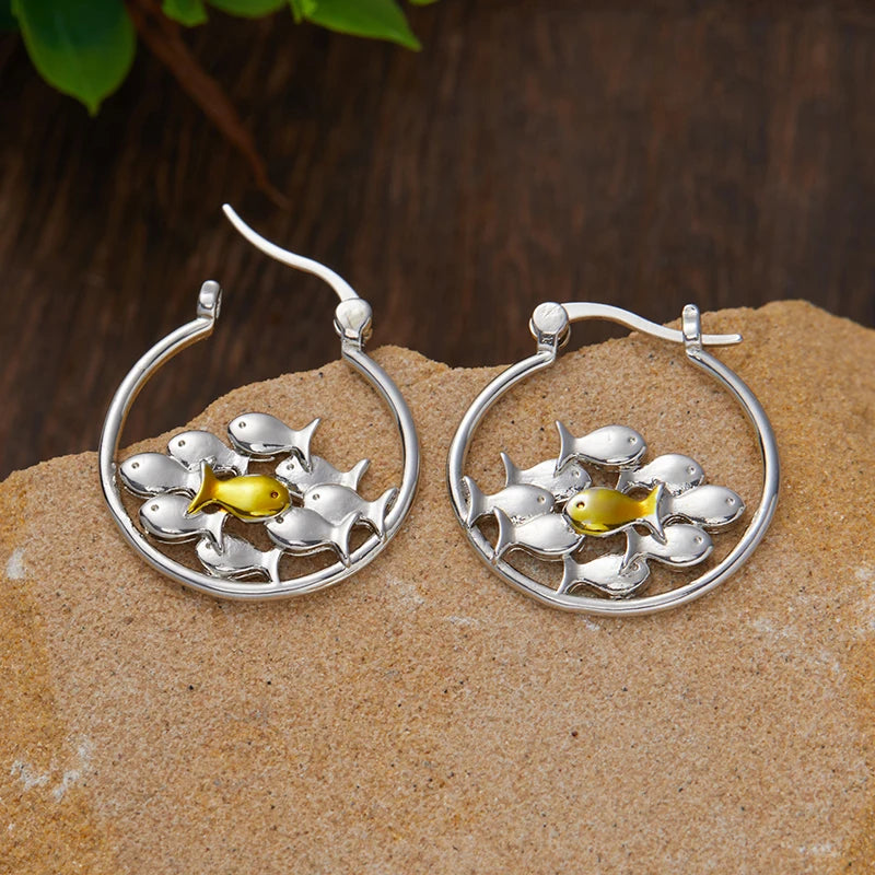 Fight the Current Fish Earrings