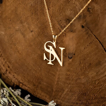 Interlocking Double Initials Necklace