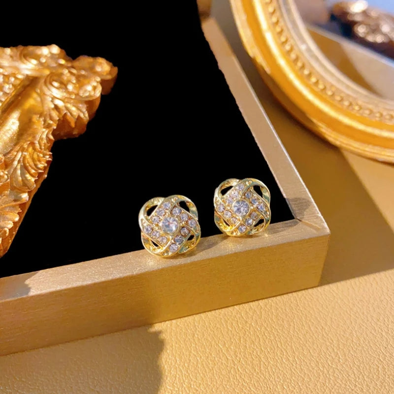 Geometric Crystal Earrings