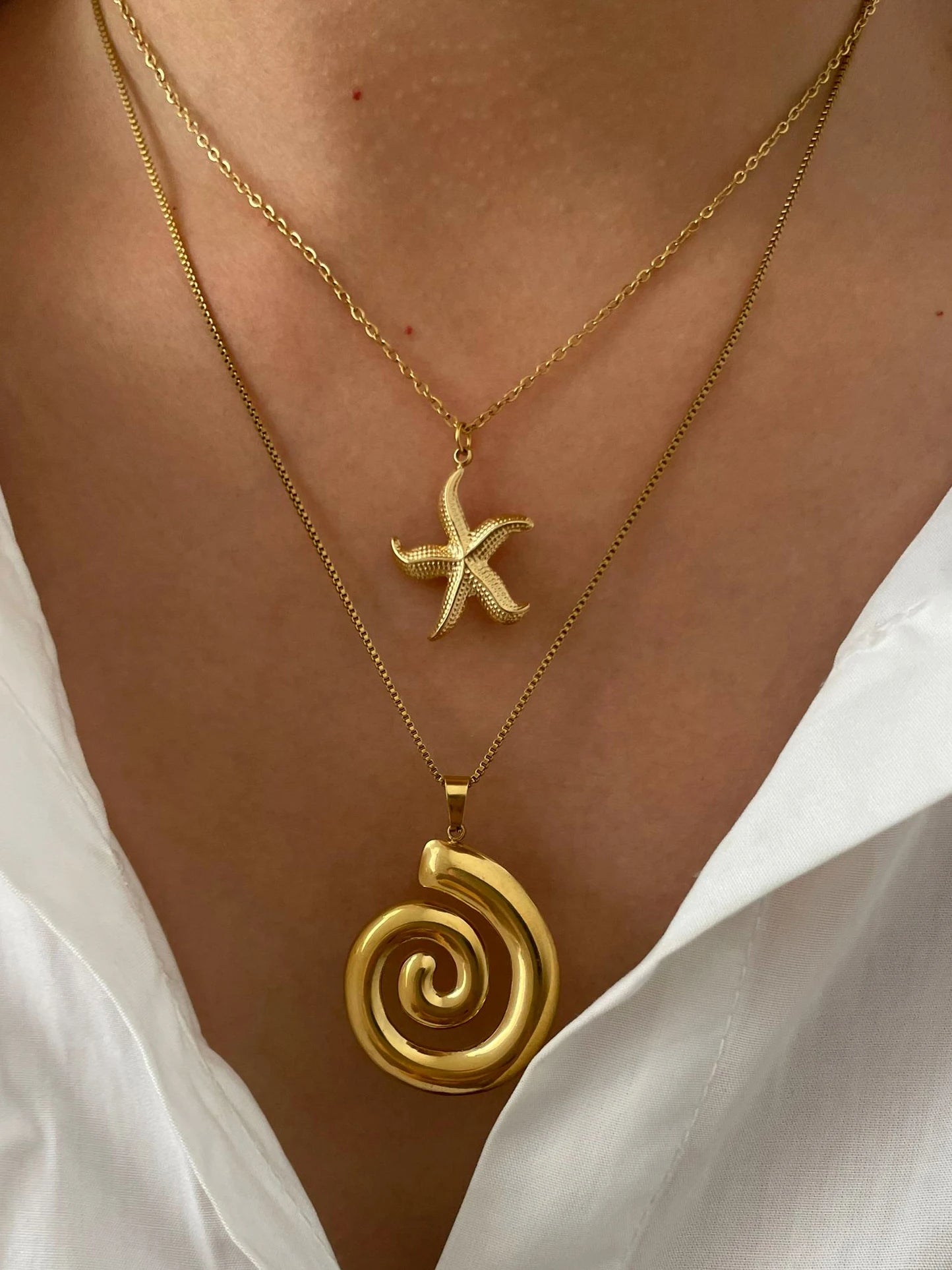 Starfish-Spiral Necklace