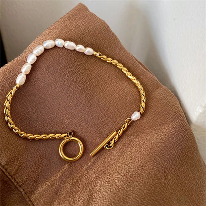 Pearl Buckle Chain Bracelet