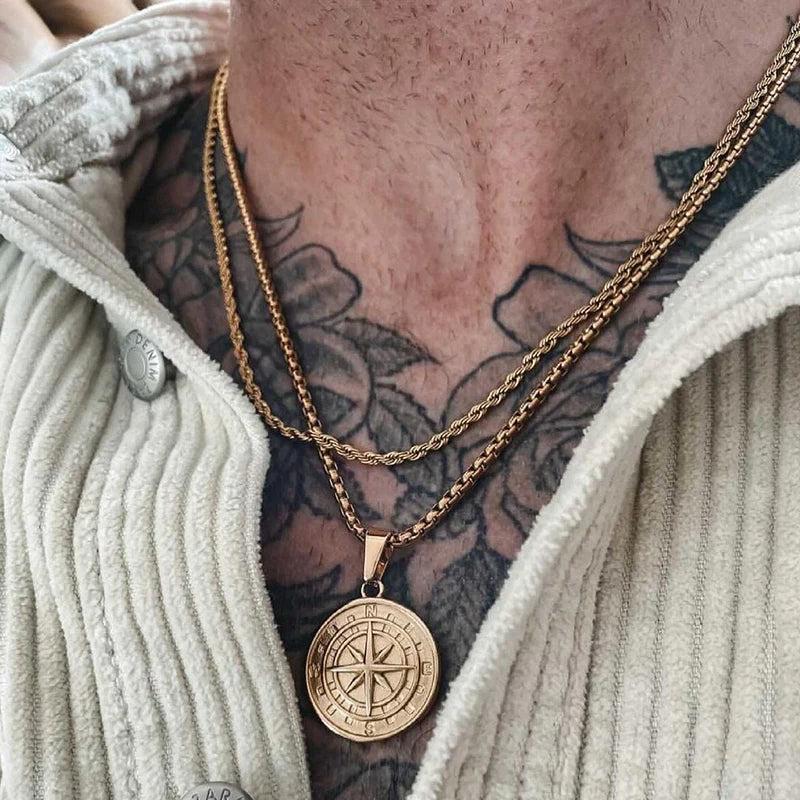 Vintage Compass Necklace