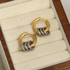 Two Tone Hoop Earrings