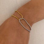 Dual Tone Chain Bracelet