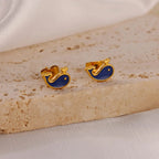 Whale Stud Earrings