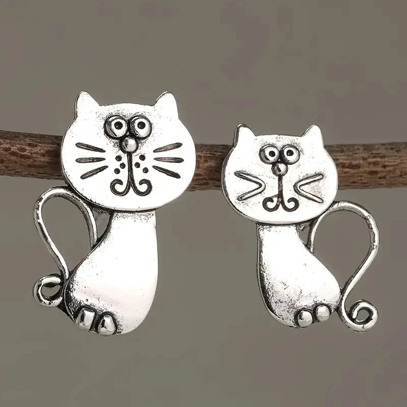 Delicate Cat Stud Earrings