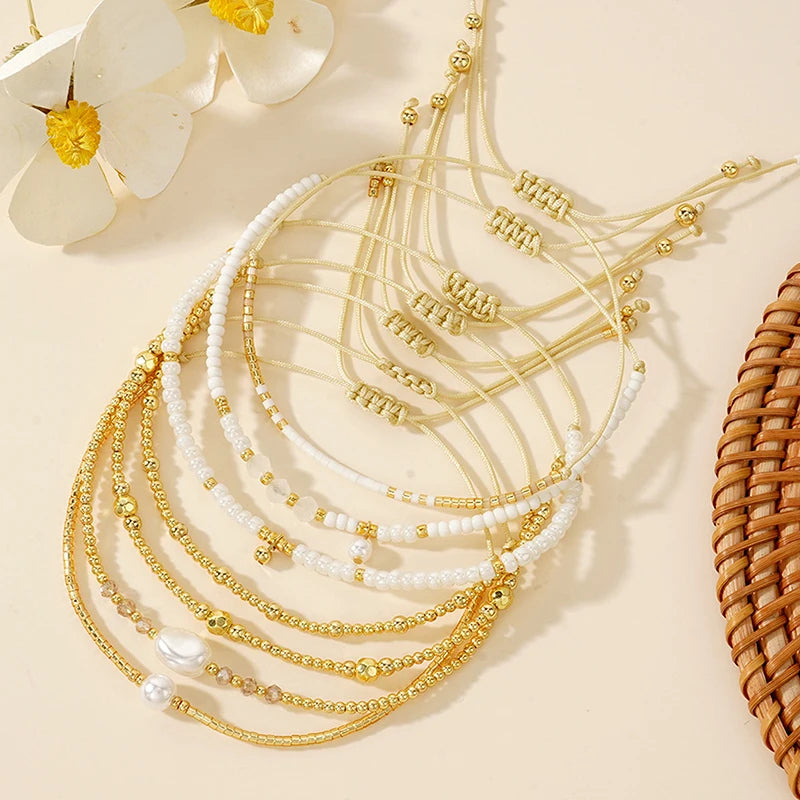 7 PCS Beaded Bracelet Set