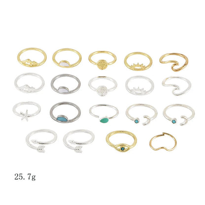 19 PCS Vintage Knuckle Ring Set