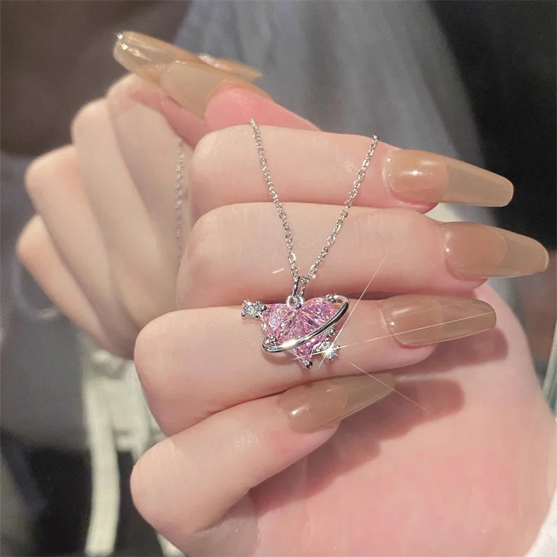 Planet Heart Arrow Necklace