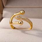 Zircon Double Ball Ring