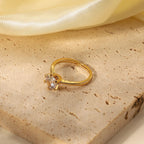 Round Zircon Ring