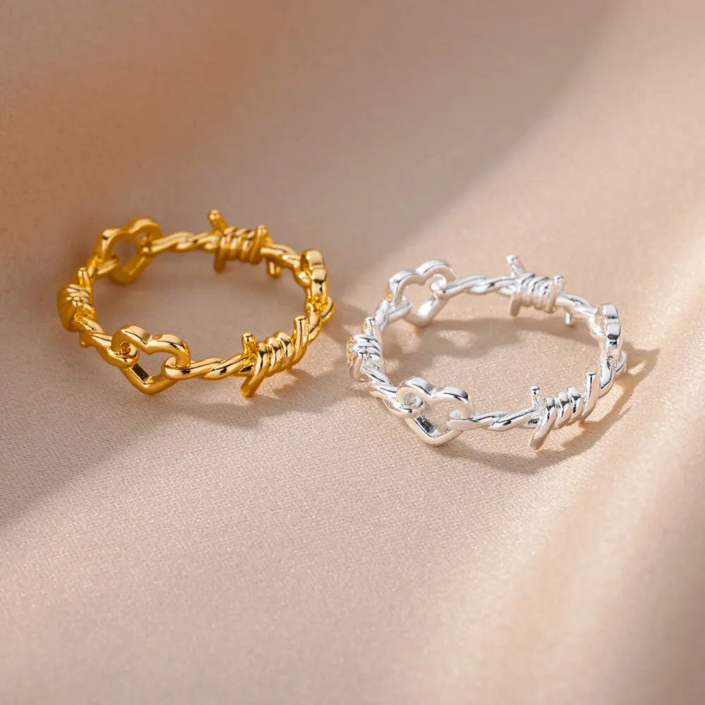Twisted Wire Heart Ring