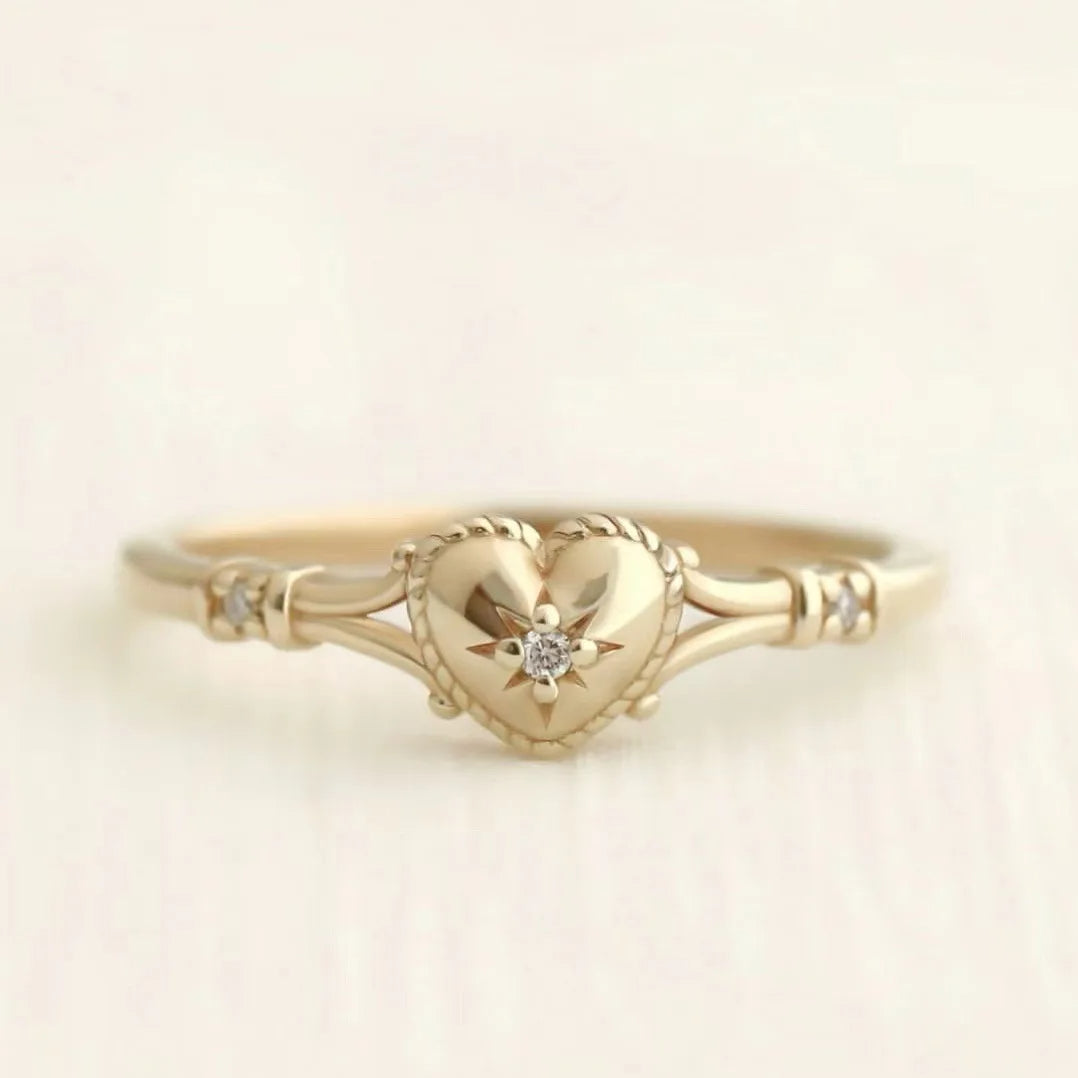 Diamond Heart Ring