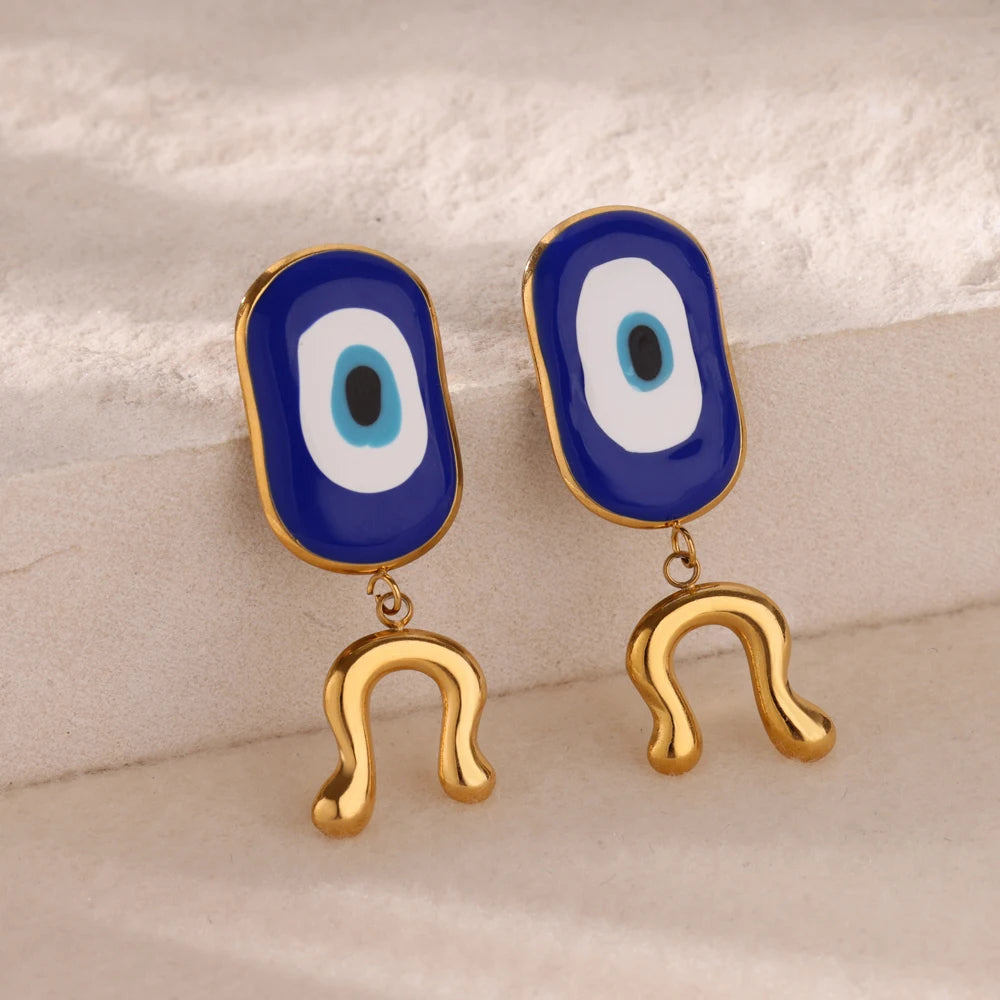 Doodle Evil Eye Earrings