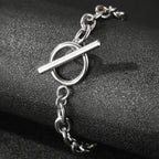 Paperclip Circle Bar Bracelet