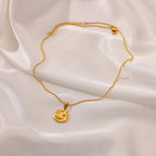 Blue Star Moon Necklace