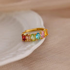 Rainbow Waterdrop Ring