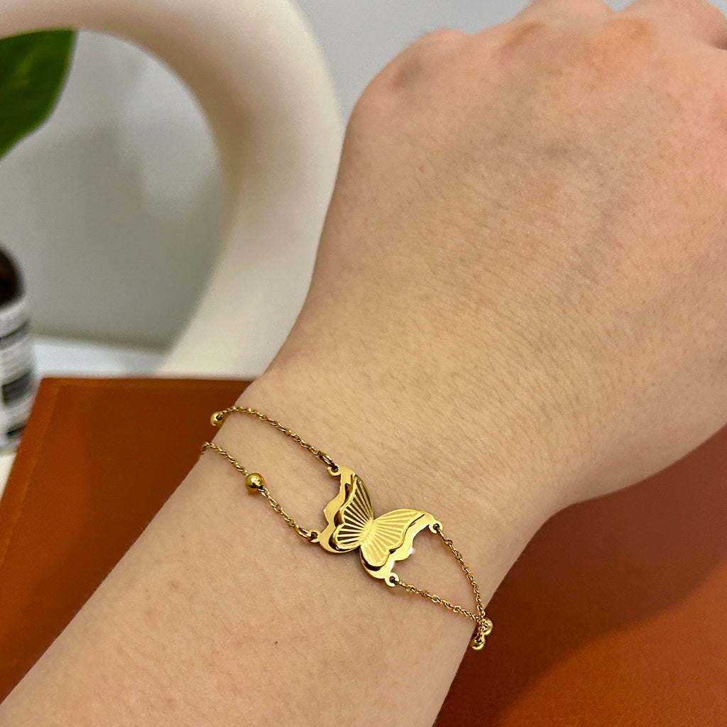 Bilayer Butterfly Bracelet
