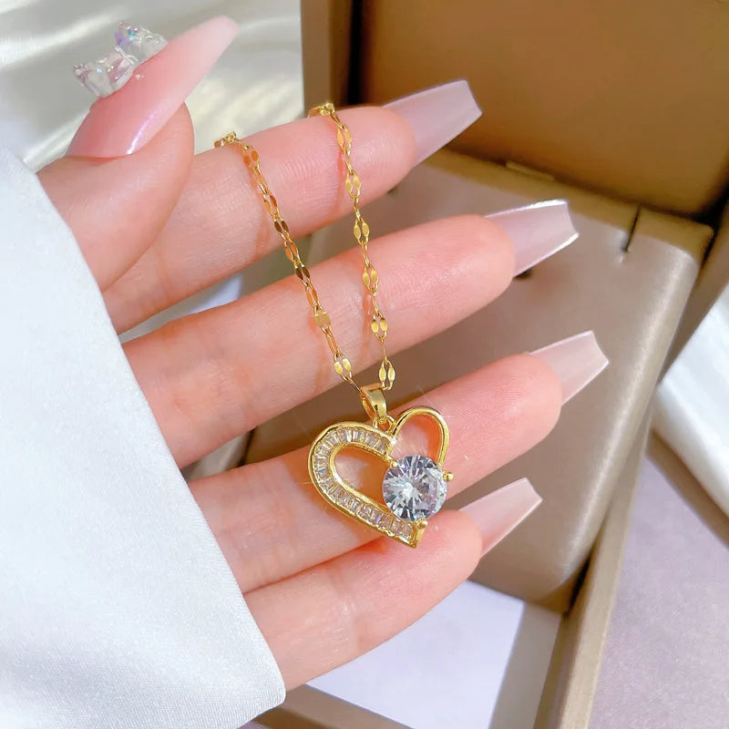 Asymmetrical Heart Necklace