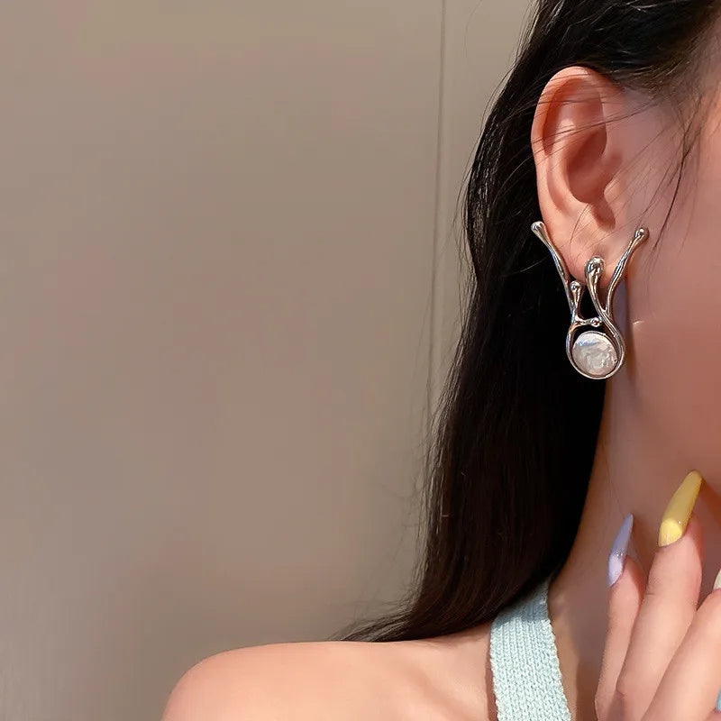 Irregular Pearl Stud Earrings