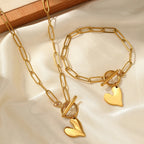 Heart Link Jewelry Set