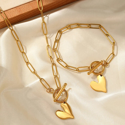 Heart Link Jewelry Set