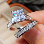 2 PCS Sparkle Wedding Ring