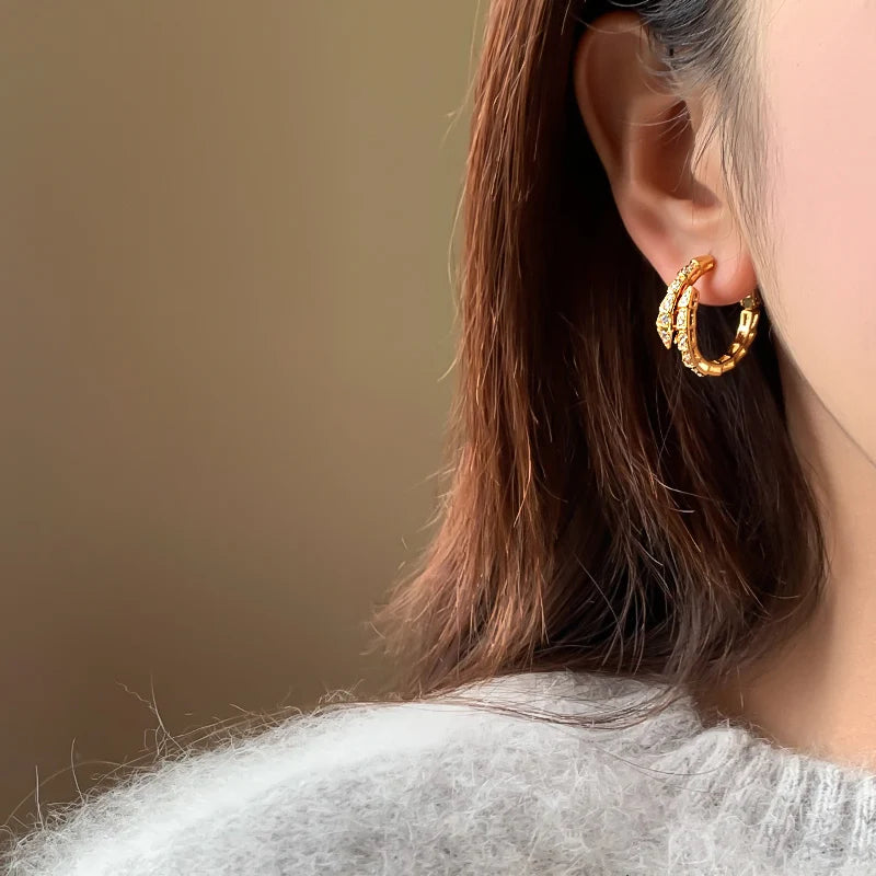 Snake Drop Earrings