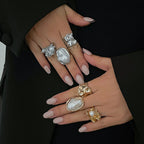 3 PCS Irregular Pearl Ring