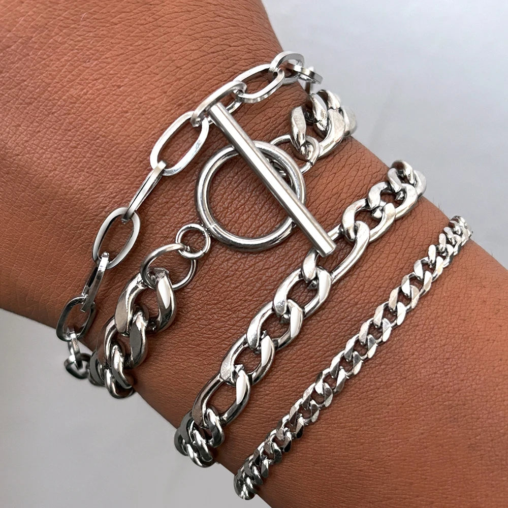 4 PCS Stainless Steel Bracelet