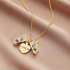 "I Love You" Butterfly Necklace