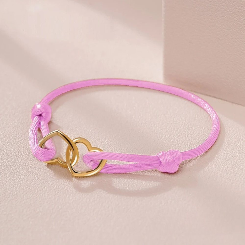 Rope Intertwined Hearts Bracelet