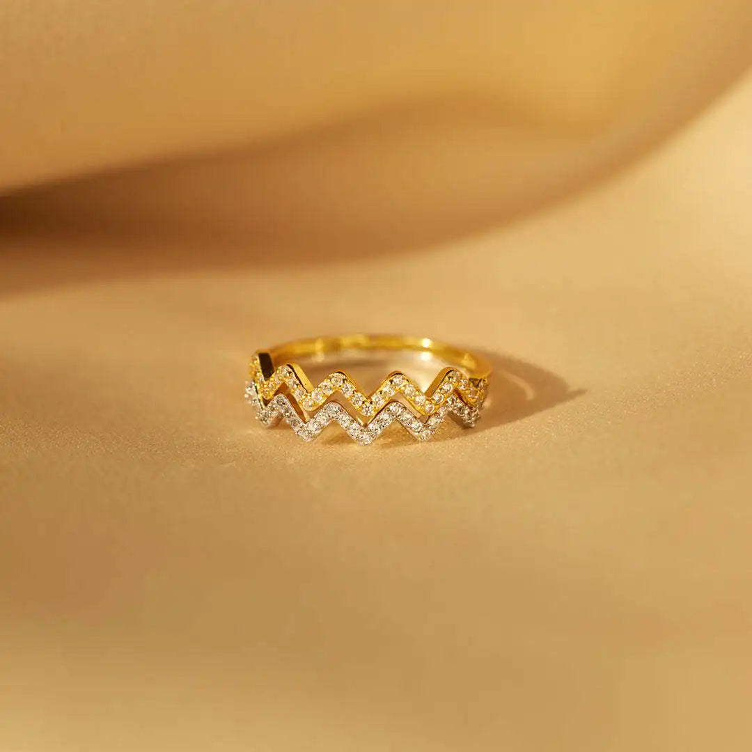 Crystal High-Low Ring