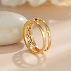 Rainbow Crystal Stone Ring
