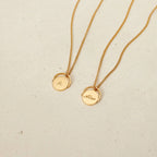 Gold Initial Spinner Necklace