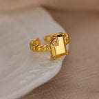 Zircon Square Ring