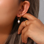 Freshwater Pearl Hoop Earrings