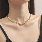 Heart Shaped Chain Necklace