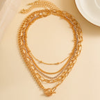 5 PCS Layered Chain Necklace Set