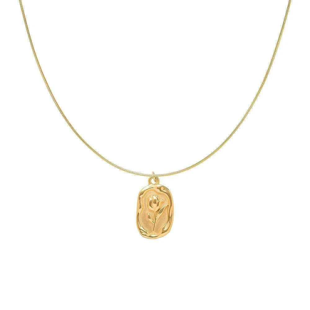 Geometric Rose Necklace