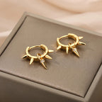 Spike Rivet Hoop Earrings