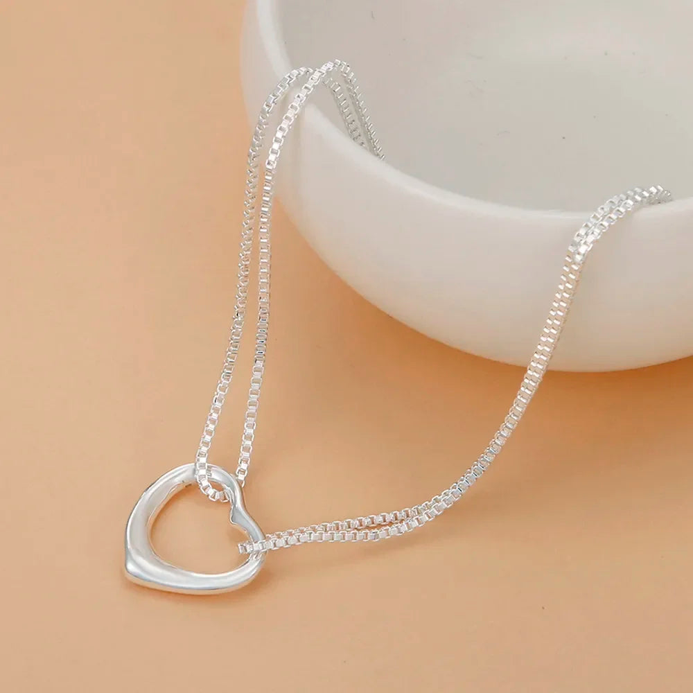 Sterling Silver Heart Jewelry Set