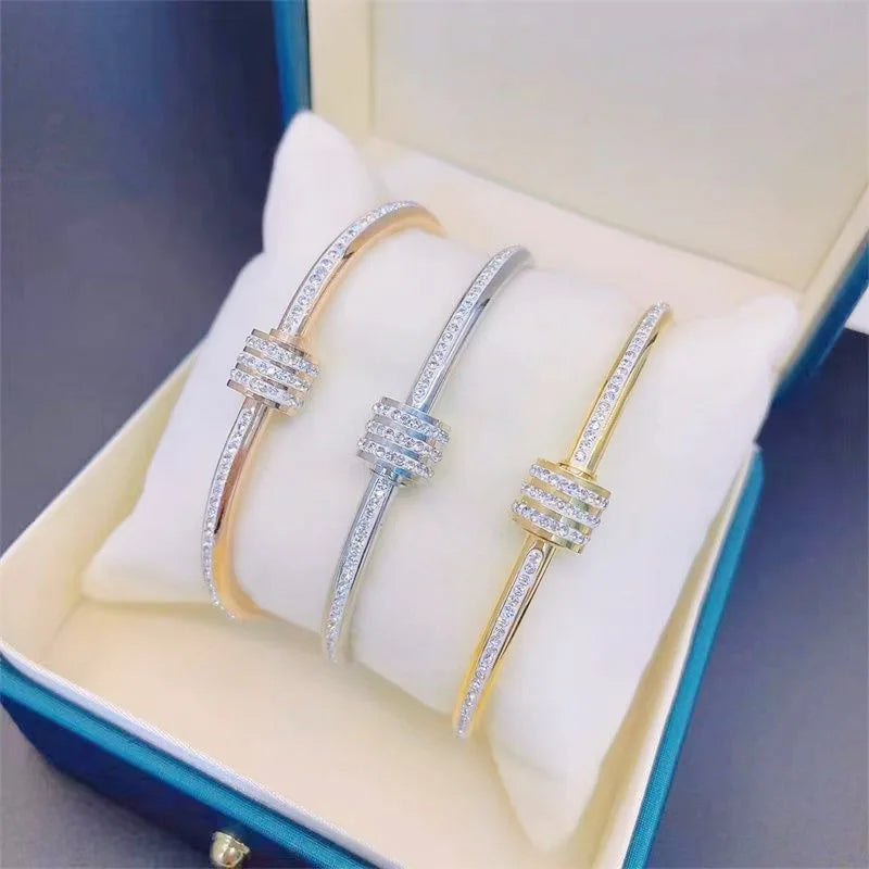 Rhinestone Plated Bangle
