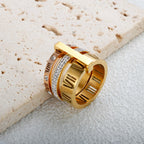 Rotatable Roman Numerals Ring