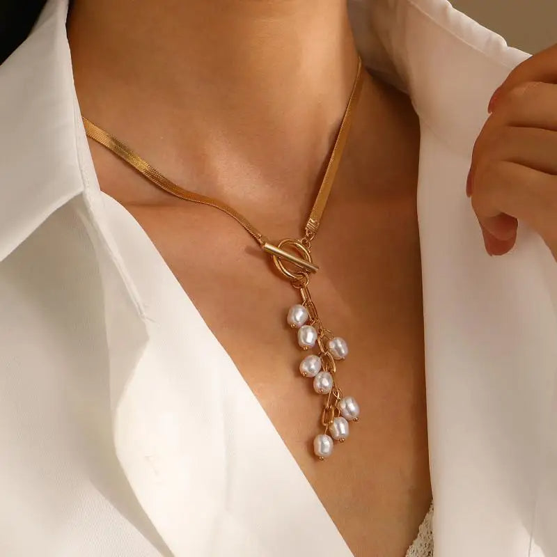 Tassel Pearl Necklace