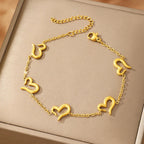 Gold Heart Bracelet
