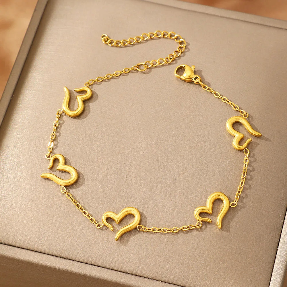 Gold Heart Bracelet