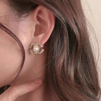 Double C Crossed Earrings