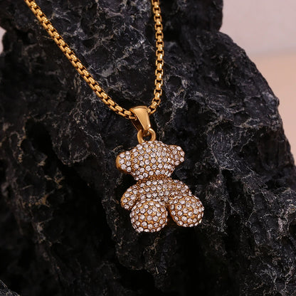 Studded Bear Necklace